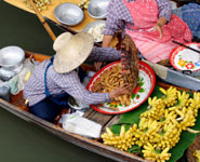 Bangkok - shopping at a floating market
